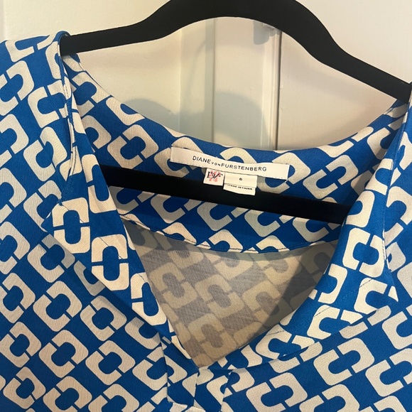 Diane von Furstenberg geometric long sleeve mini - Picture 3 of 6
